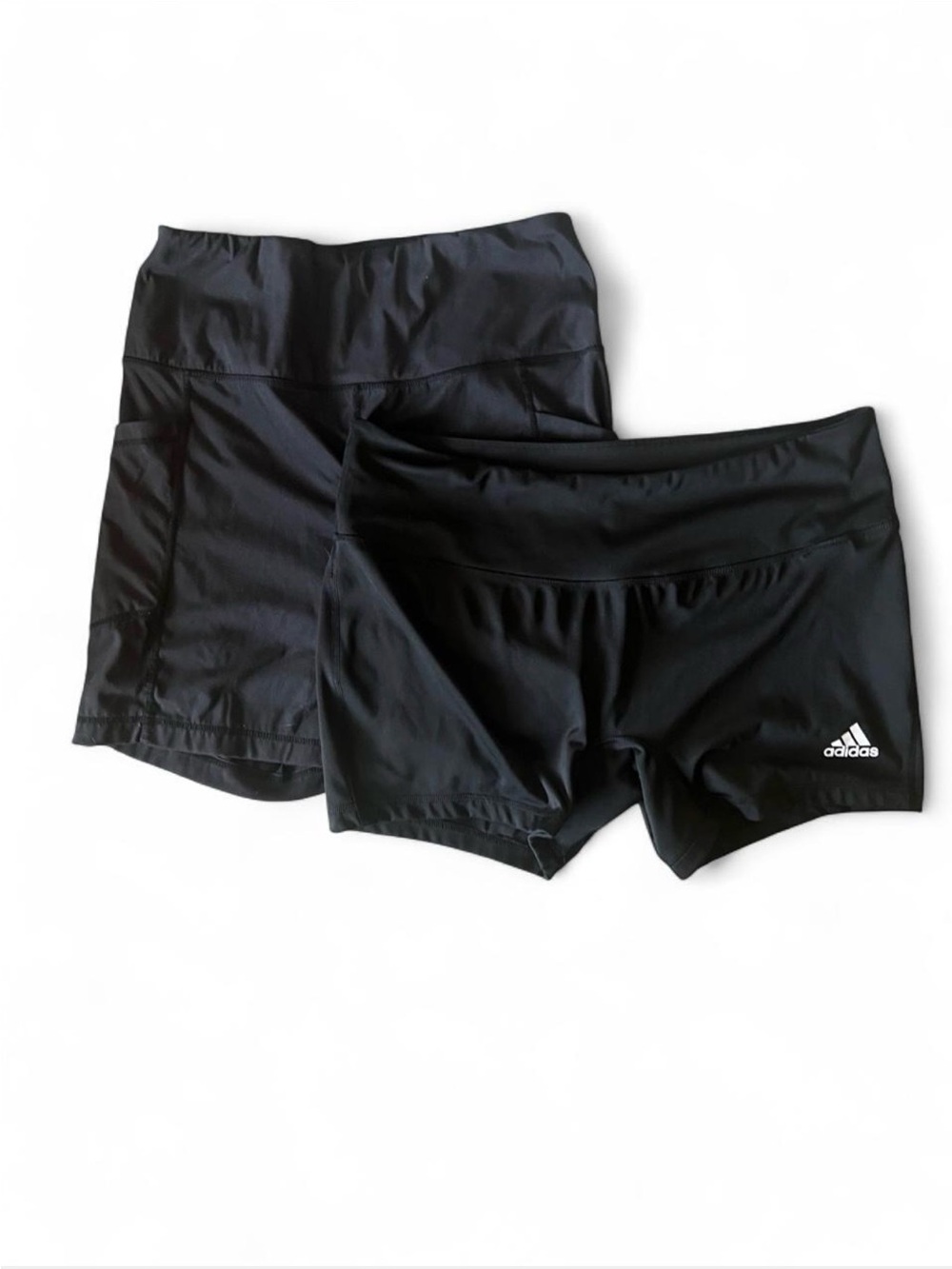adidas Black Athletic Shorts Duo - Skort + Compression Shorts
